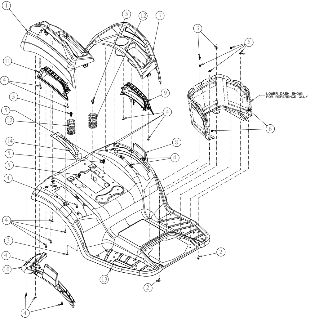 Fender Diagram and Parts List for XT1-GT50KH (14BQA3CQ010)(2021) Cub Cadet Lawn Tractor